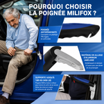 Poignée d'assistance 3-en-1 pour voiture – Aide à l'entrée et à la sortie du véhicule pour personnes âgées ou à mobilité réduite, avec brise-vitre et coupe-ceinture intégrés